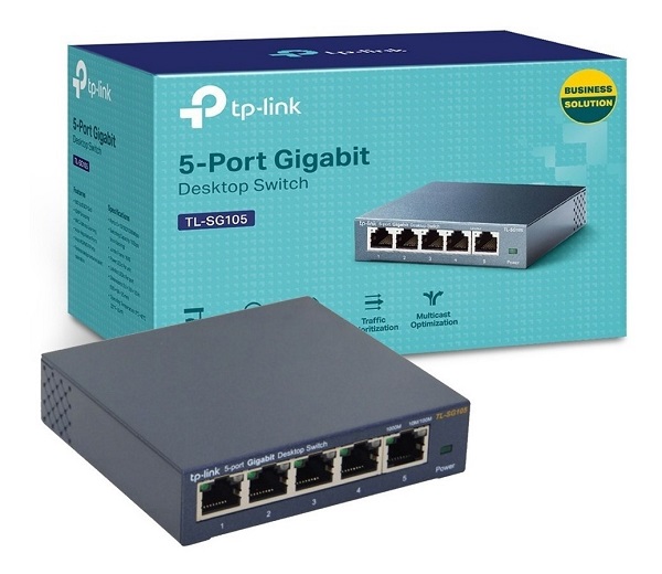 Switch 5 Porte Gigabit Case Metallico